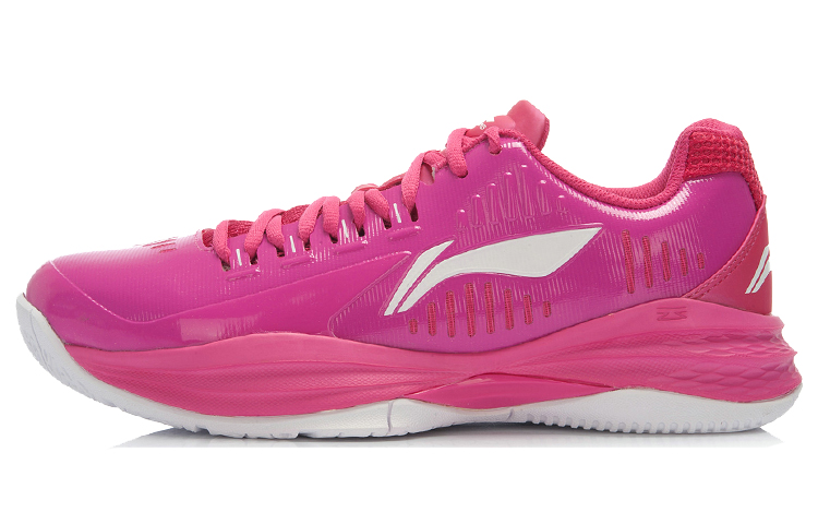 LINING Basketball Shoes Unisex Low top Pink/white