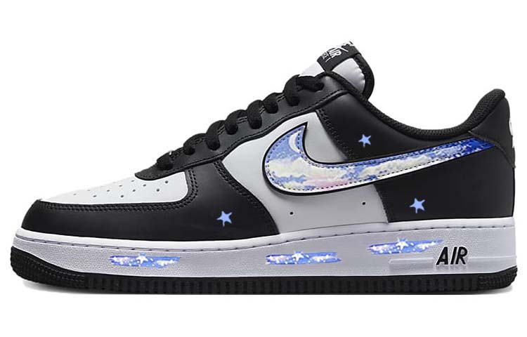 Nike Air Force 1 Non-slip Lightweight Low-Top Skateboard Shoes Men's White Black