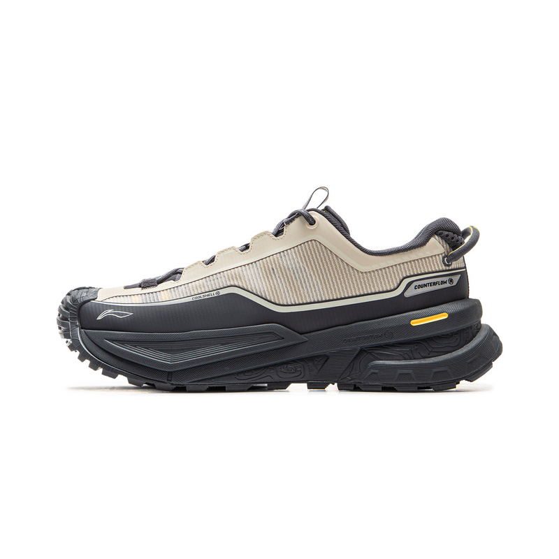 LiNing CF Su Xingchuan Anti Slip Wear Resistant Low Top Trekking Shoes Unisex Black Gray