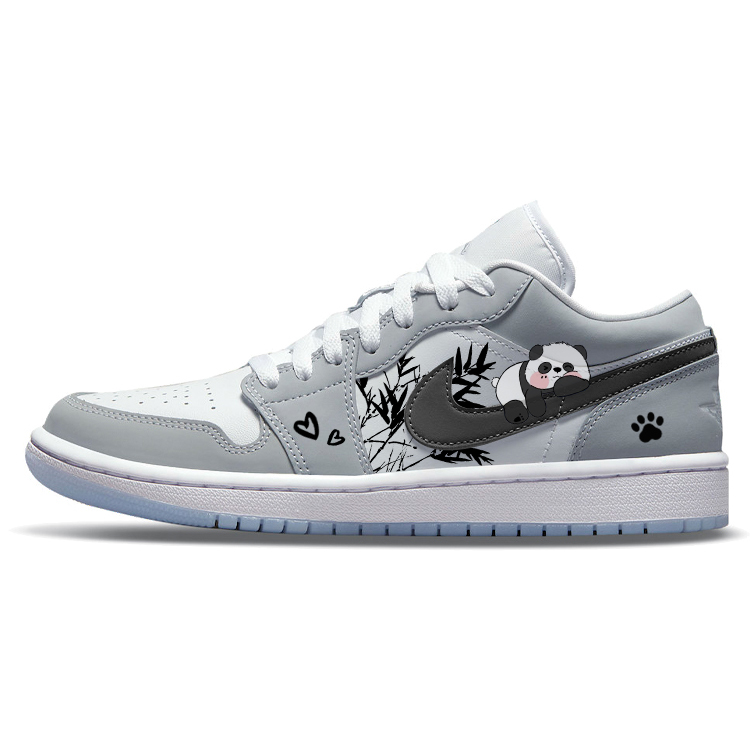 Jordan Air Jordan 1 Wear-Resistant Slip-Resistant Low-Top Vintage Basketball Shoes Women's Gray White купить в интернет-магазине Yoocart с быстрой доставкой по России.