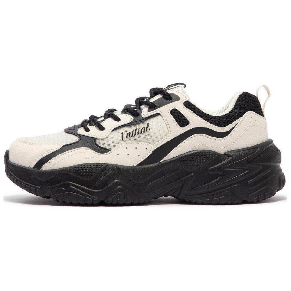 361° Anti Slip Wear Resistant Low Top Casual Running Shoes Women's Beige Black