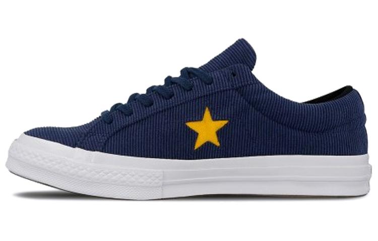 Converse One Star Ox Retro Low Tops Casual Skateboarding Shoes Unisex Deep Blue