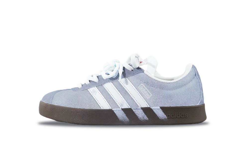 Adidas VL COURT 2.0 Abrasion Resistant Low Top Skateboard Shoes Unisex Blue White