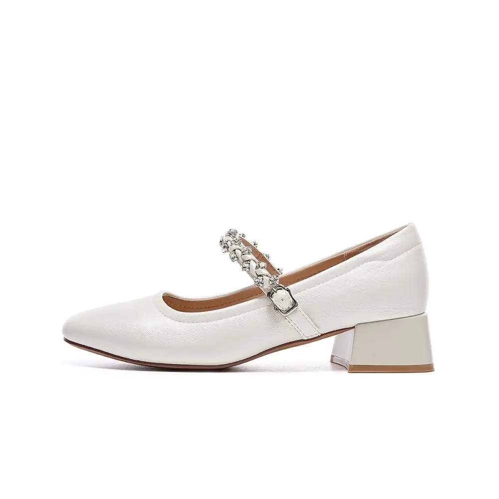 EBLAN Mary Jane Shoes Women's Beige
