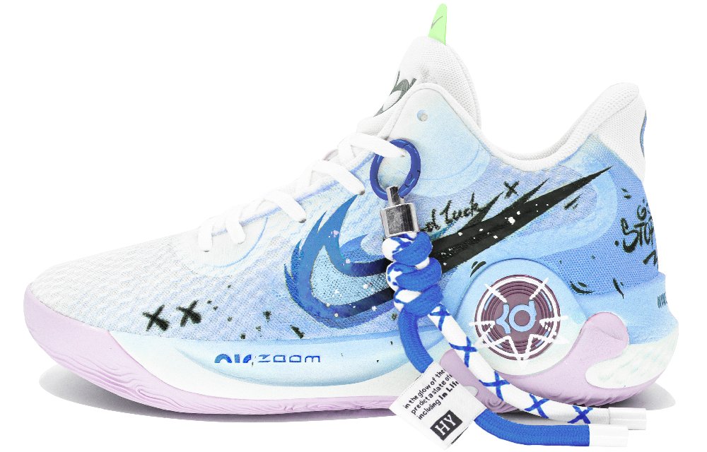 Nike KD Trey 5 IX Blue And Purple Galaxy Low-Top Vintage Basketball Shoes Men's Blue Purple