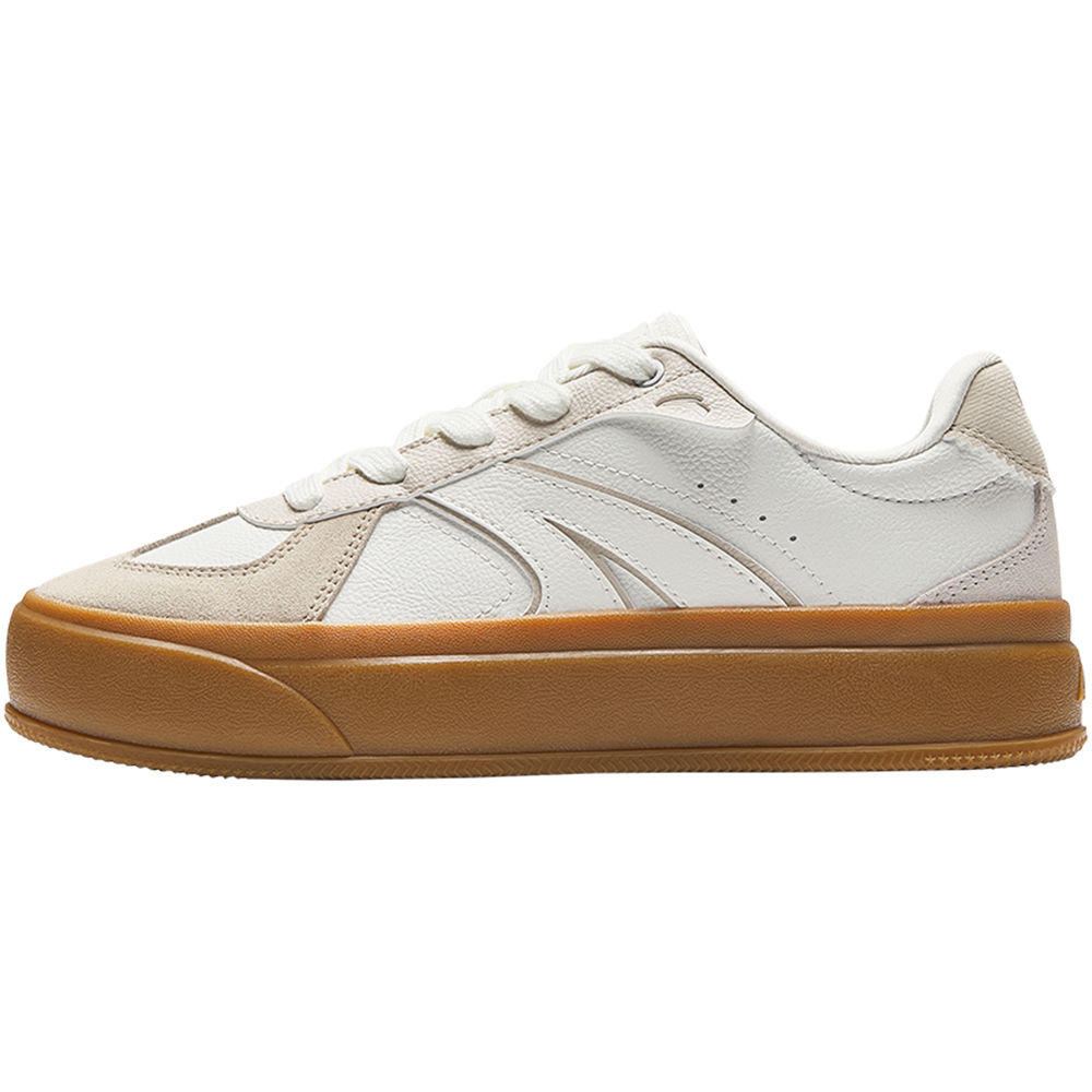 Anta Coverage Abrasion Resistant Low Top Skateboard Shoes Women's White