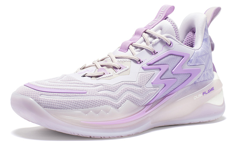 361° Big3 3.0 Pro Cushioning Wear-Resistant Low-Top Basketball Shoes Men's Light Berry Purple