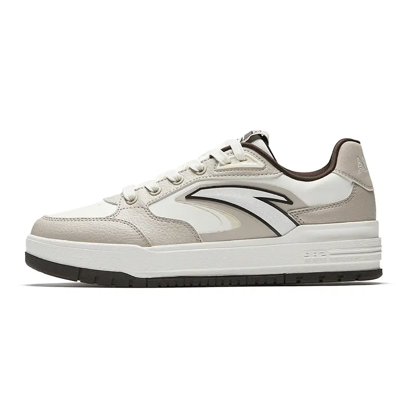 Anta 982 Slip Resistant Abrasion Resistant Low top Skateboard Shoes Men's White Gray