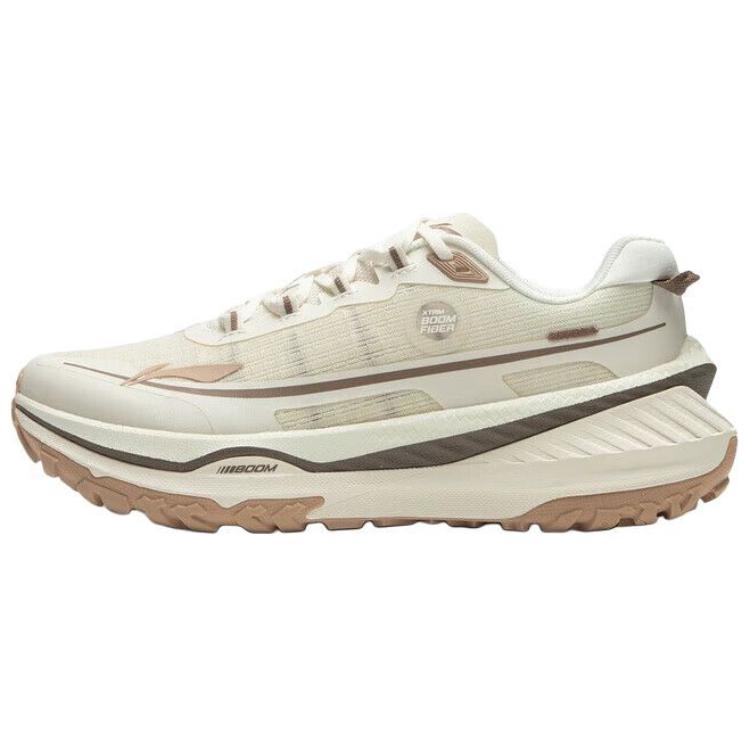 LiNing Dilu Cushioning Anti-Slip And Wear-Resistant Rebound Low-Top Trail Running Running Shoes Women's Ecru