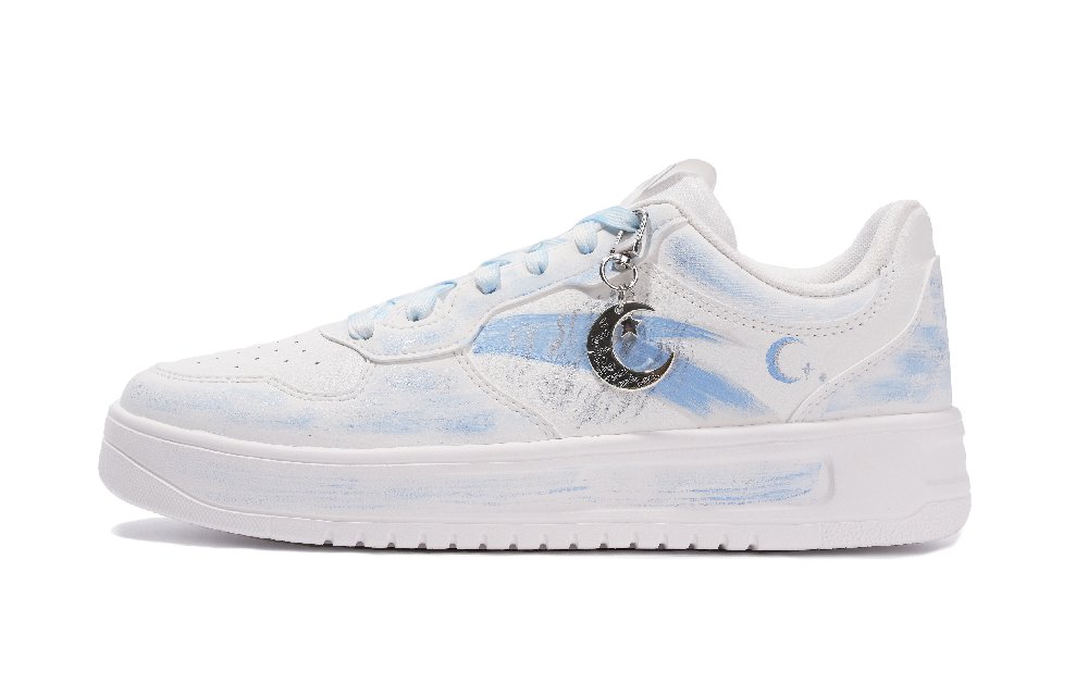 Anta Relaxed Cushioning, Wear Resistant Low Top Skateboard Shoes Men's White Blue