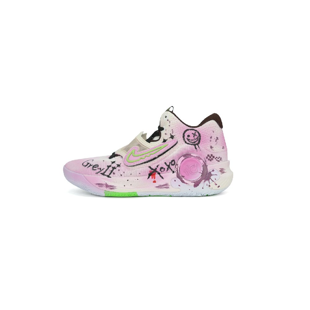 Nike KD Trey 5 X Cushioning Wear-Resistant Low-Top Basketball Shoes Men's White Pink