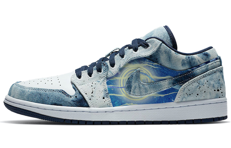 Jordan Air Jordan 1 Vintage Basketball Shoes Men Low Top Blue/White