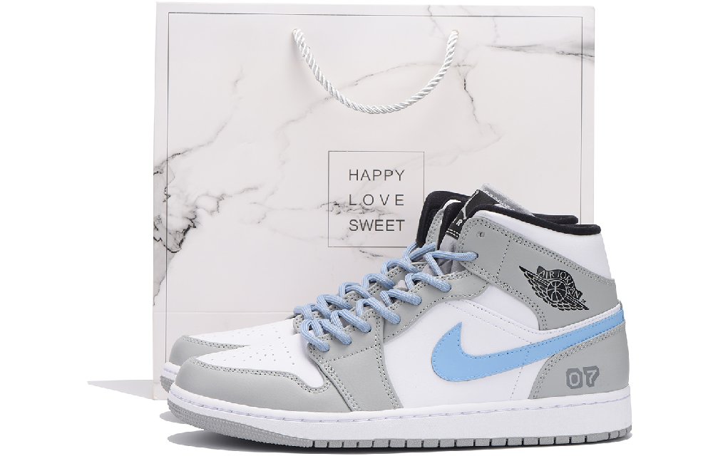 JORDAN Air JORDAN 1 Vintage Basketball Shoes Men Mid Top Blue