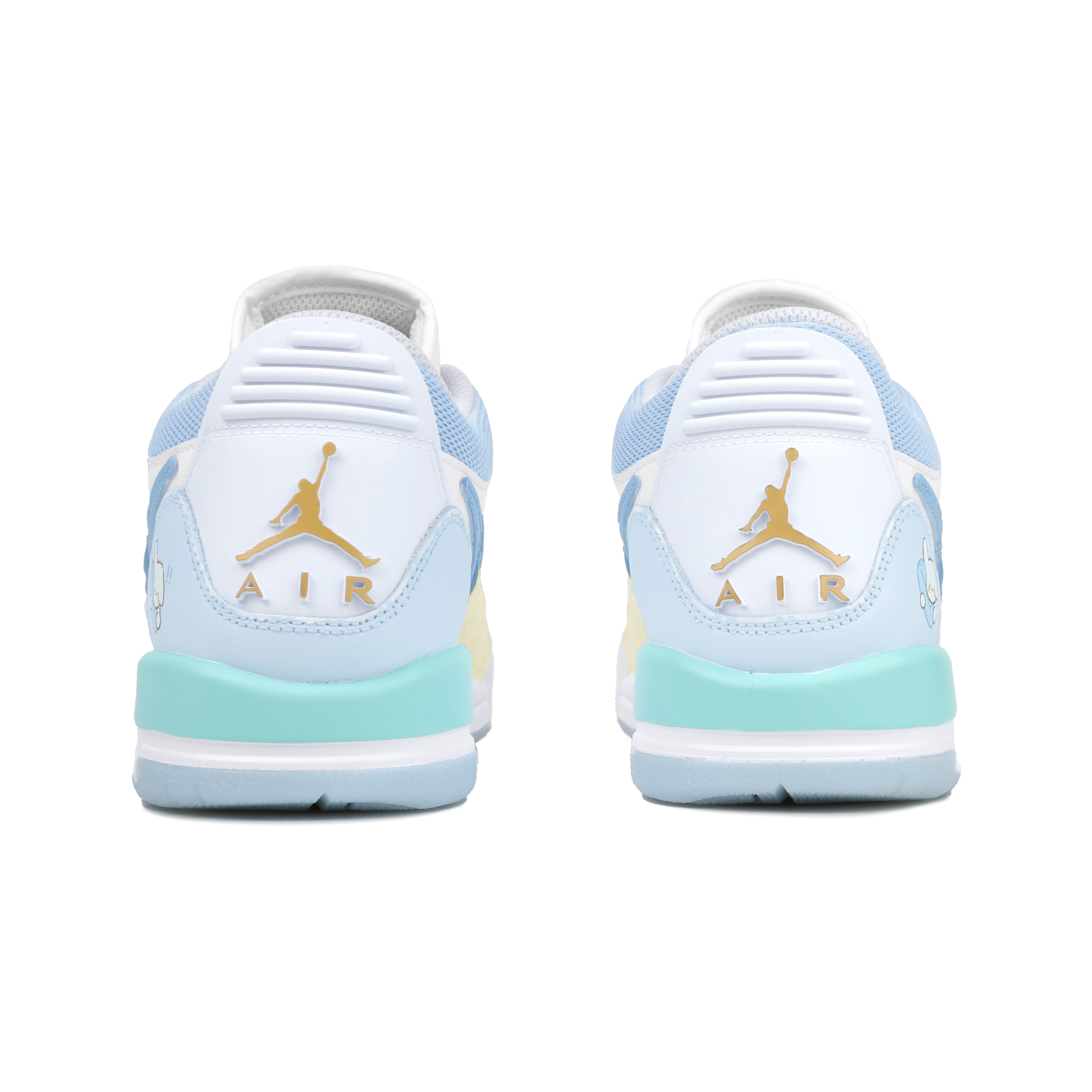 Jordan Legacy 312 Slip-Resistant Breathable Low-Top Vintage Basketball Shoes Women's White Blue купить в интернет-магазине Yoocart с быстрой доставкой по России.