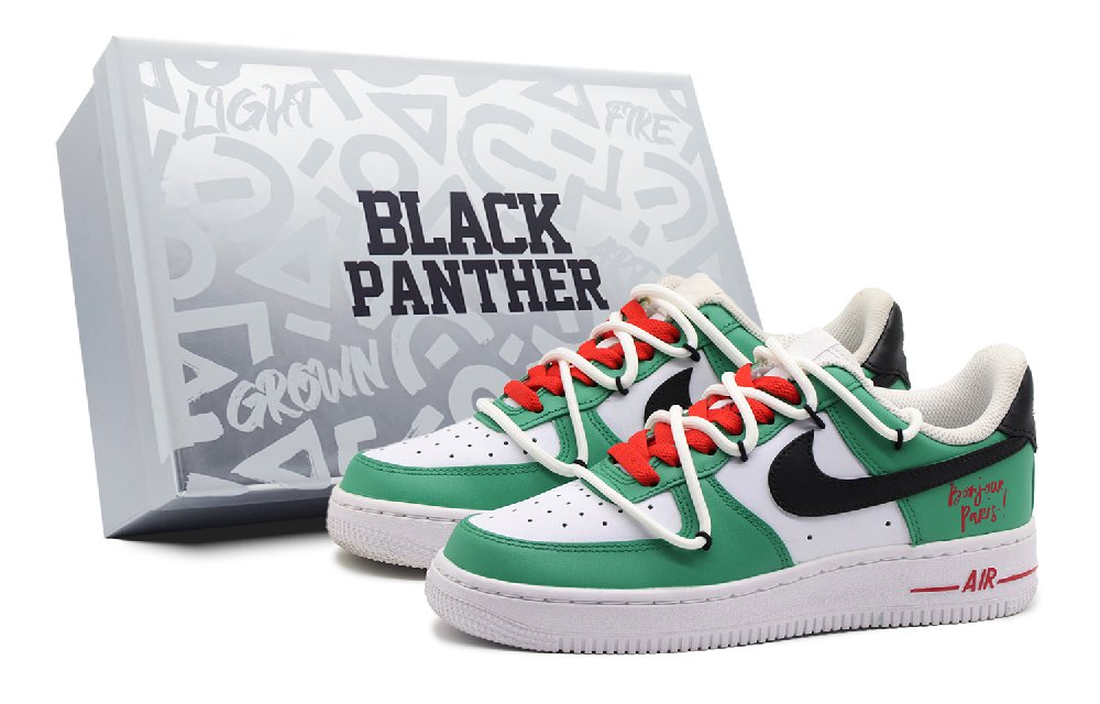 Nike Air Force 1 Low-Top Skateboard Shoes Men's White Brown