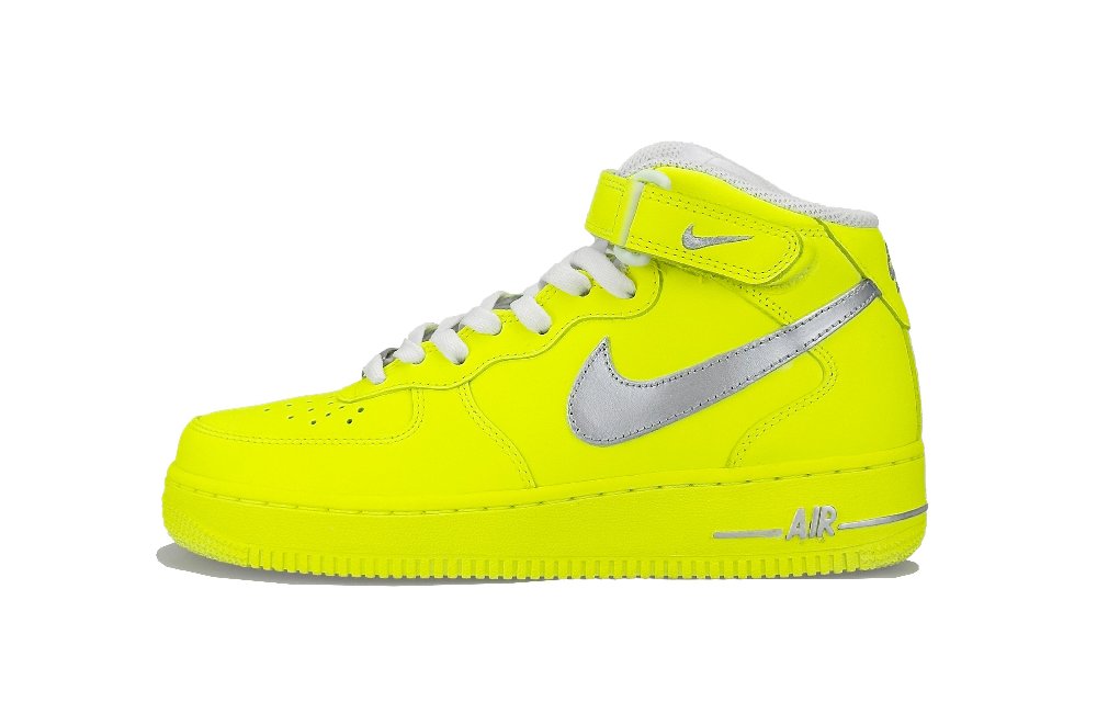 Nike Air Force 1 '07 Anti-Slip Wear-Resistant Mid-Top Skateboard Shoes Men's Yellow