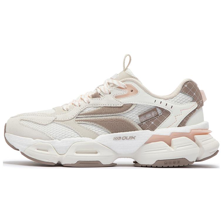 361° Spiritual Gaze PRO Cushioning Wear-Resistant Low-Top Chunky Sneakers Women's White Brown