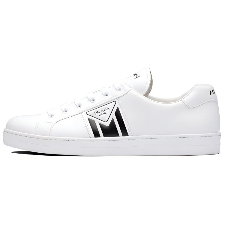 PRADA New Avenue Leather Low 'White Black'