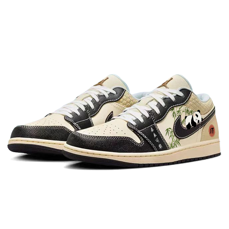 Jordan Air Jordan 1 Vintage Basketball Shoes Men Low Top Beige/Black