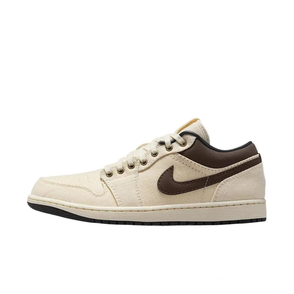 Jordan 1 Low Premium Pale Ivory Off Noir Baroque Brown