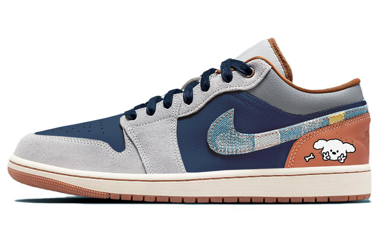 Jordan Air Jordan 1 Vintage Basketball Shoes Men Low Top White/Blue