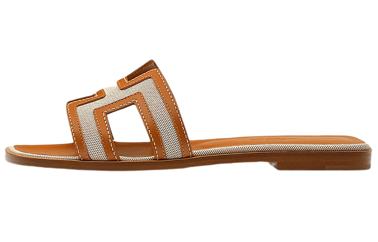 HERMES Slide Slippers Women's Brown