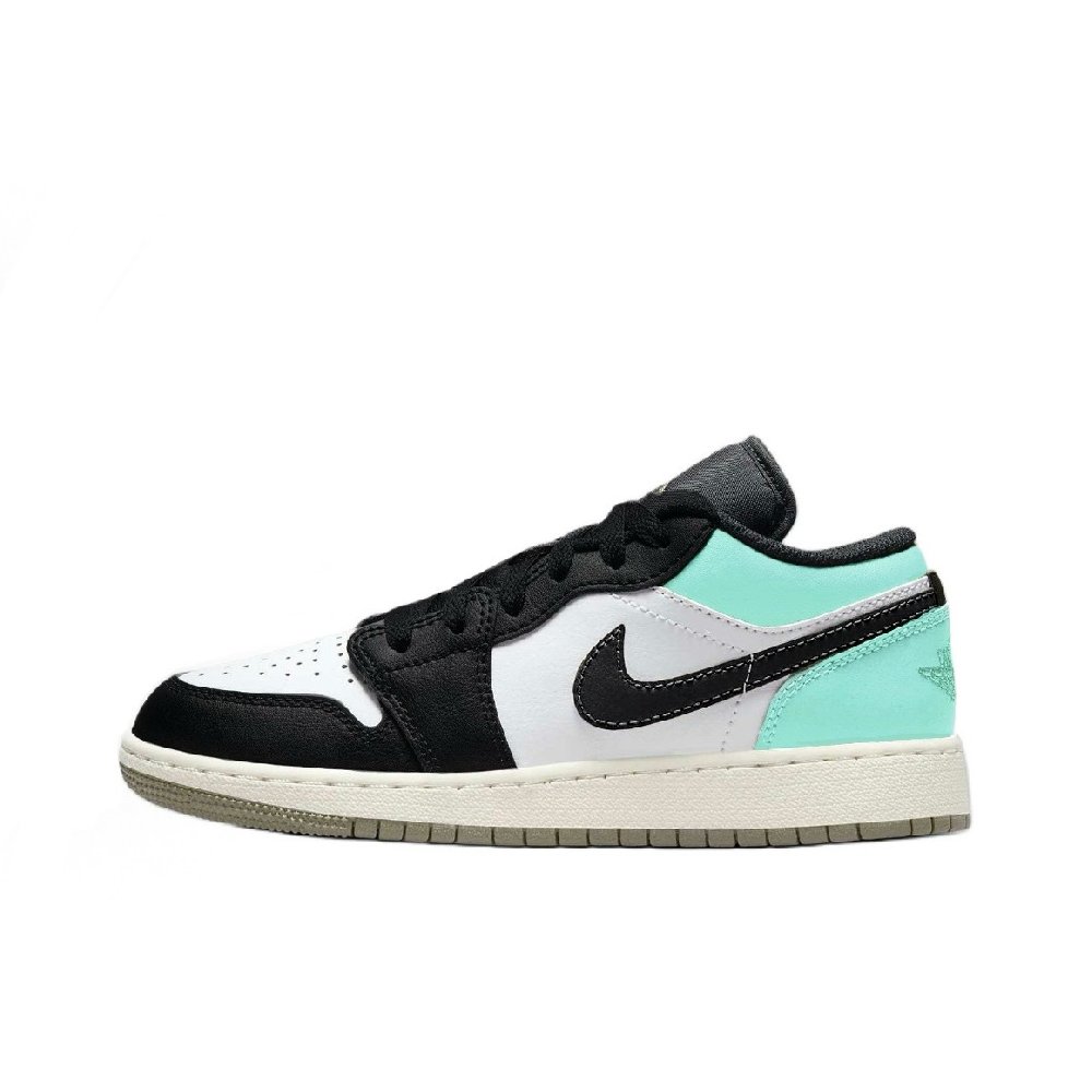 Jordan Air Jordan 1 Mini Hook 3 Abrasion Resistant Low Top Vintage Basketball Shoes Unisex Cyan