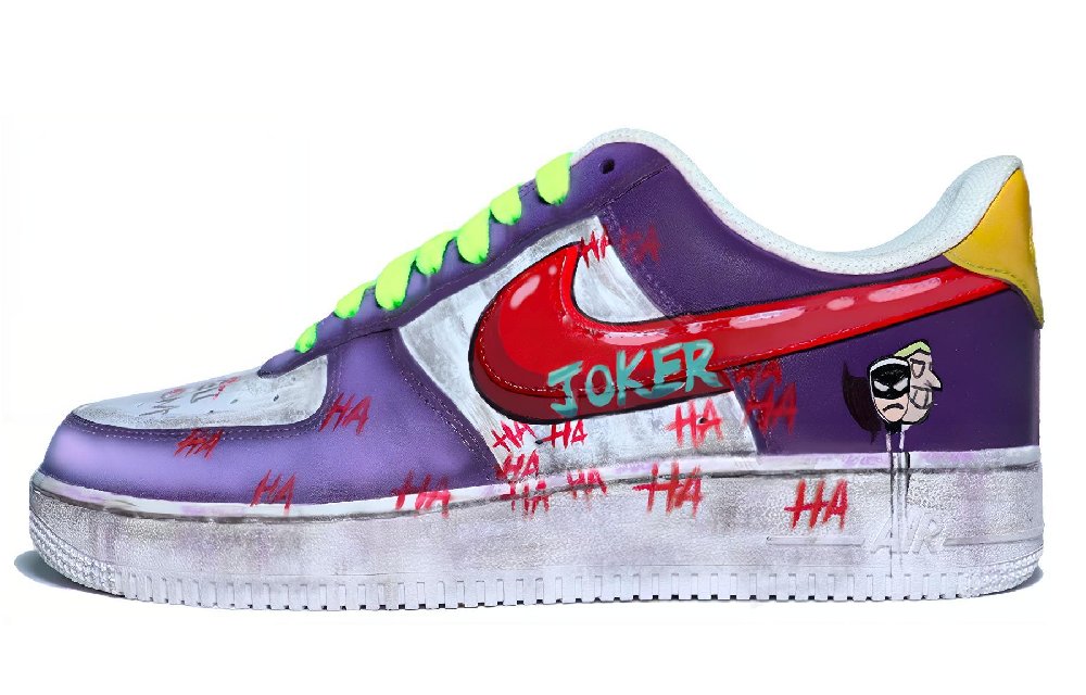 Nike Air Force 1 07 'Joker' Year Of The Dragon Limited Edition Skateboard Shoes Men's Purple Yellow Red