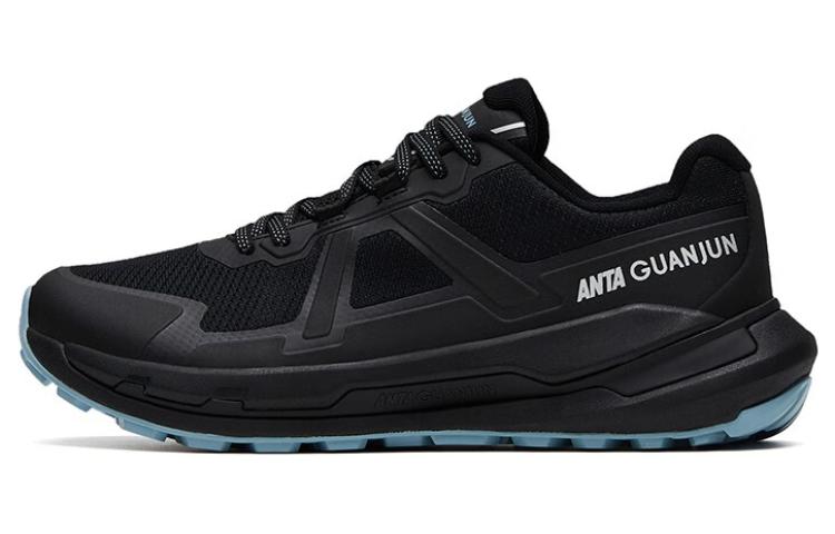 Anta Anti Slip Wear Resistant Low Top Running Shoes Men's Black Blue