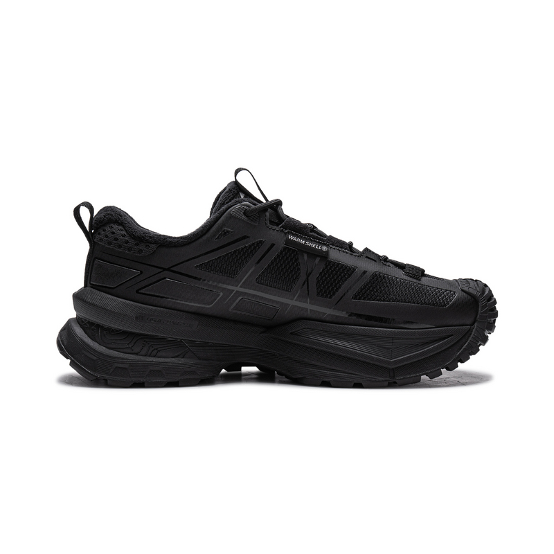 LiNing Outdoor CF Tracing, Xingchuan SE Cushioning Support Thermal Low top Hiking Shoes Unisex Black