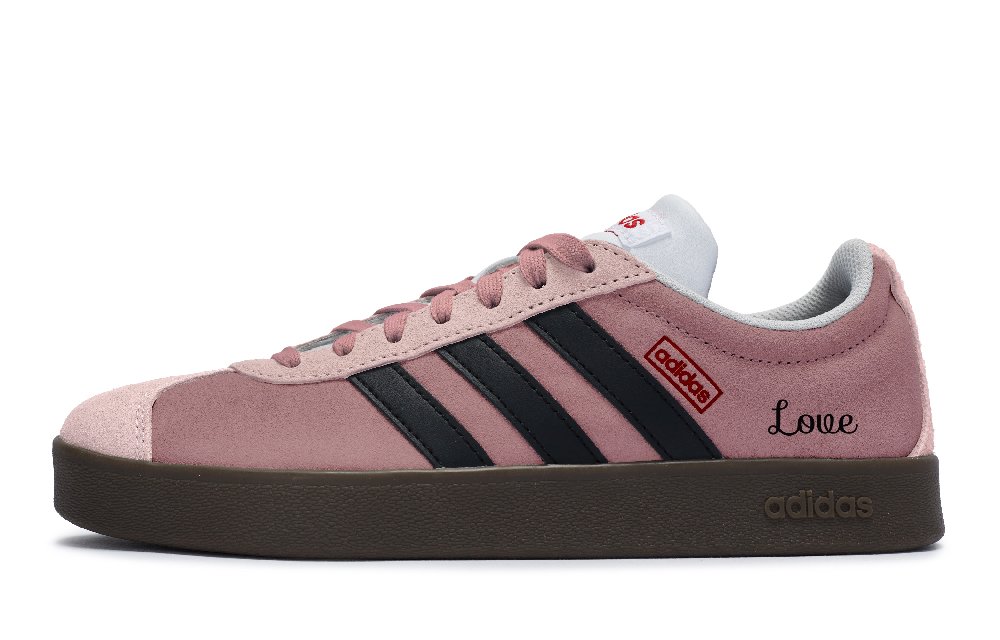 Adidas Neo Vl Court 811 Manufactured Slightly Tipsy Berry Low-Top Skateboard Shoes Unisex Pink Black