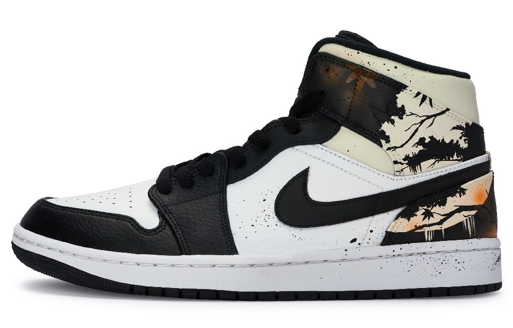 Jordan Air Jordan 1 811 Manufacture Maple Spirit Moon Shadow High-Top Vintage Basketball Shoes Men's White Black Yellow