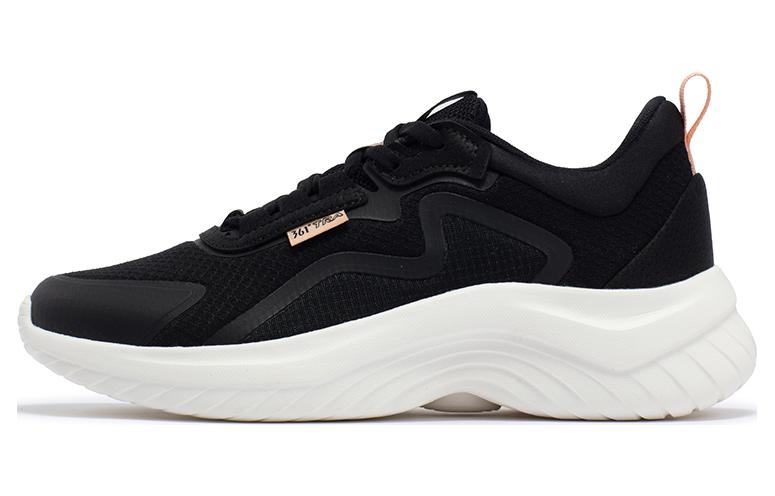 361° Abrasion Resistant Breathable Low Top Running Shoes Women's Black White