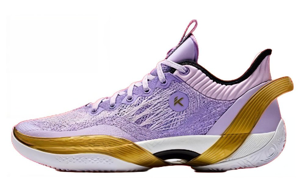 Anta Three-point Rain1.0 Cushioning Wear-Resistant Low-Top Basketball Shoes Men's Purple