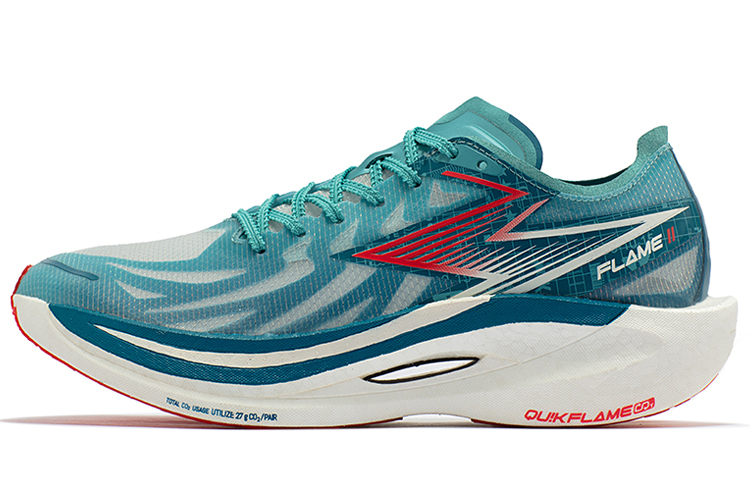 361° Feiran 2 Flying Cushioning Anti-Slip And Wear-Resistant Support Low-Top Running Shoes Unisex Green Blue