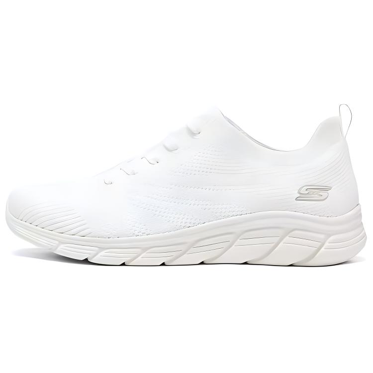 Skechers Bob's Anti Slip Wear Resistant Low Top Casual Shoes Women's White