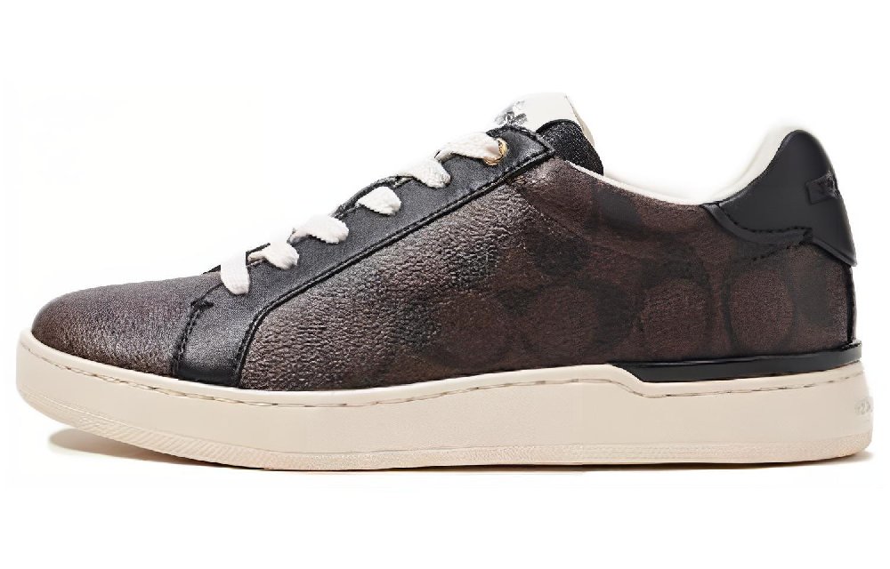 COACH Clip Low-Top Skateboard Shoes Women's Black