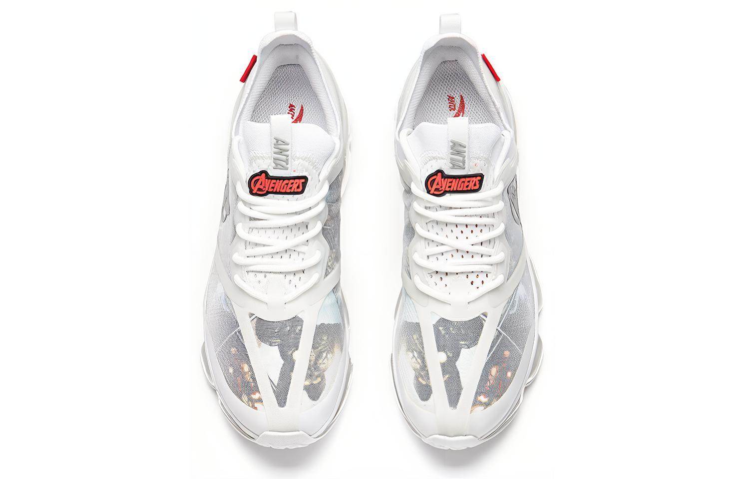 MARVEL x Anta The Avengers Series Cushioning Low-Top Running Shoes Women's White Gray купить в интернет-магазине Yoocart с быстрой доставкой по России.