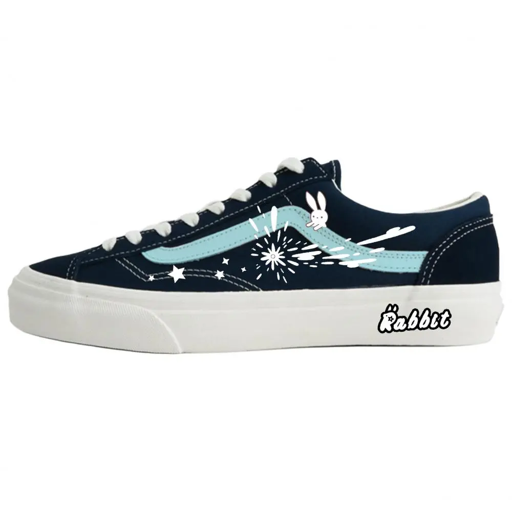 Vans Style 36 Shooting Stars White Bunny Cushioning, Wear Resistant Low top Skateboard Shoes Unisex Blue White