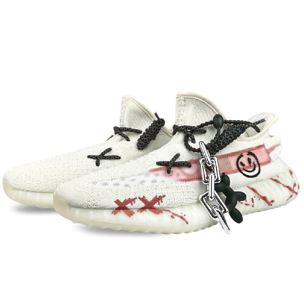 Adidas Originals Yeezy Boost 350 V2 Casual Shoes Unisex Low Top White/Red