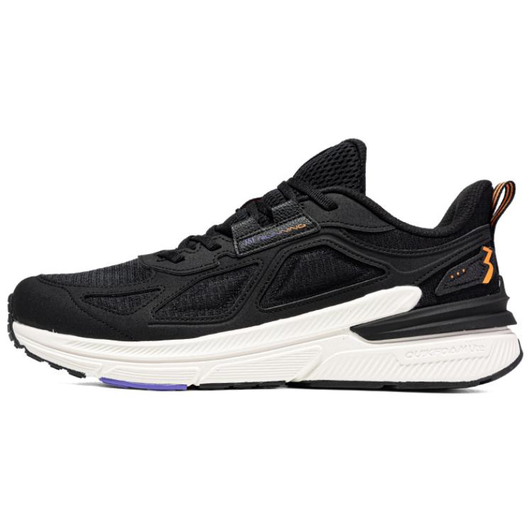 361° Cushioning Slip Resistant Low Top Running Shoes Men's Black Purple