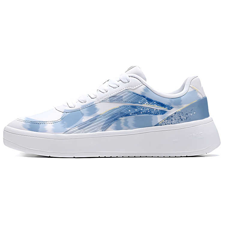 LiNing Slip Resistant, Abrasion Resistant, Lightweight Low Top Skateboard Shoes Men's Blue