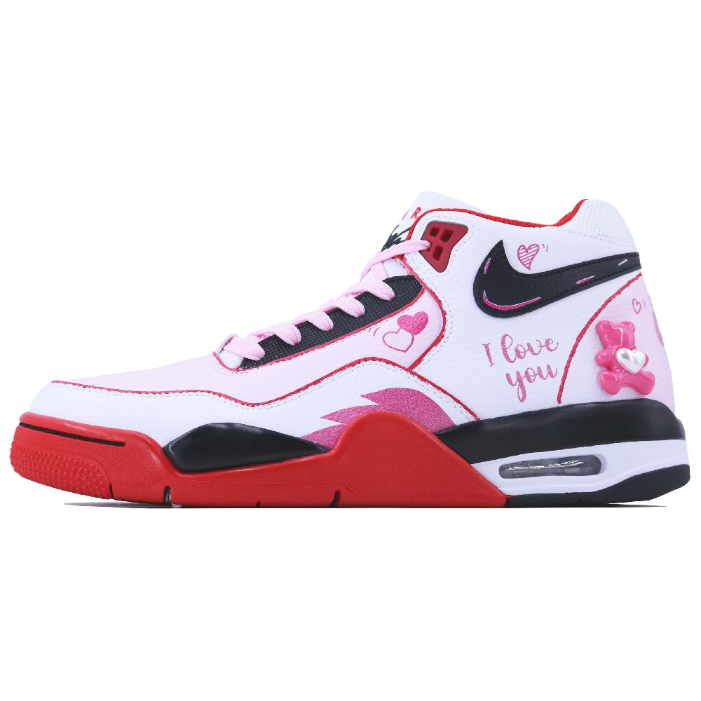 Nike Flight Legacy Cushioning High-Top Vintage Basketball Shoes Unisex Pink