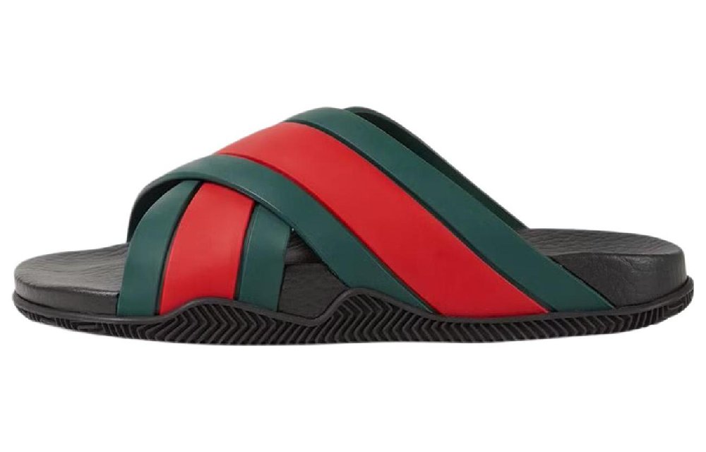 GUCCI Women's Slide Web Stripe 'Black' Women's