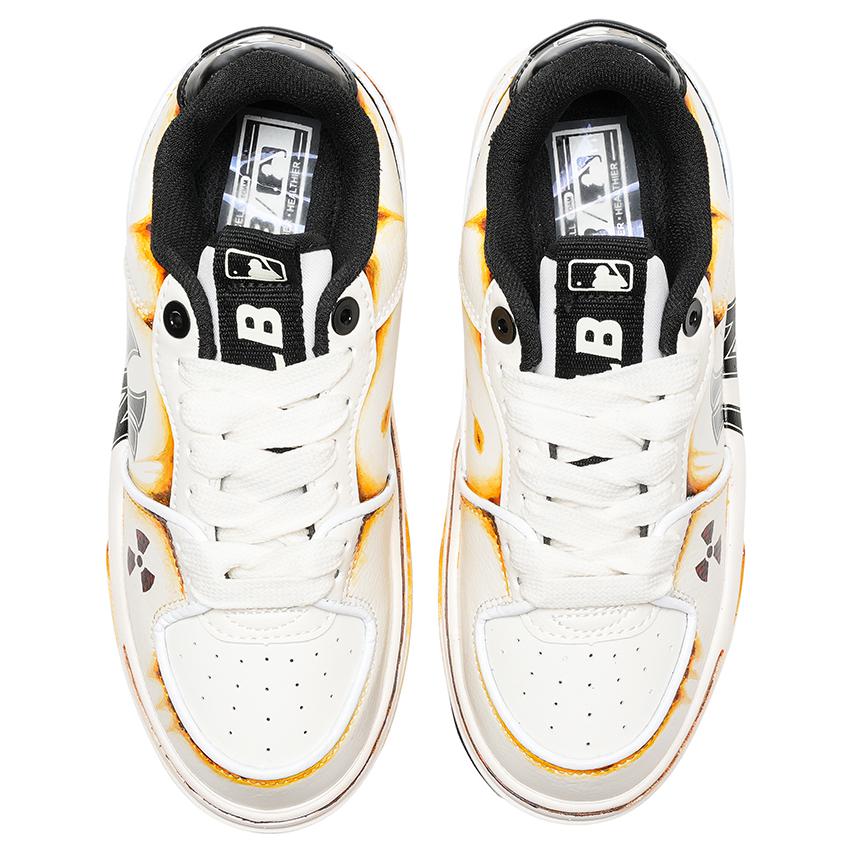 MLB Chunky Liner Melting Cheese Anti-Slip Wear-Resistant Low-Top Skateboard Shoes Unisex White