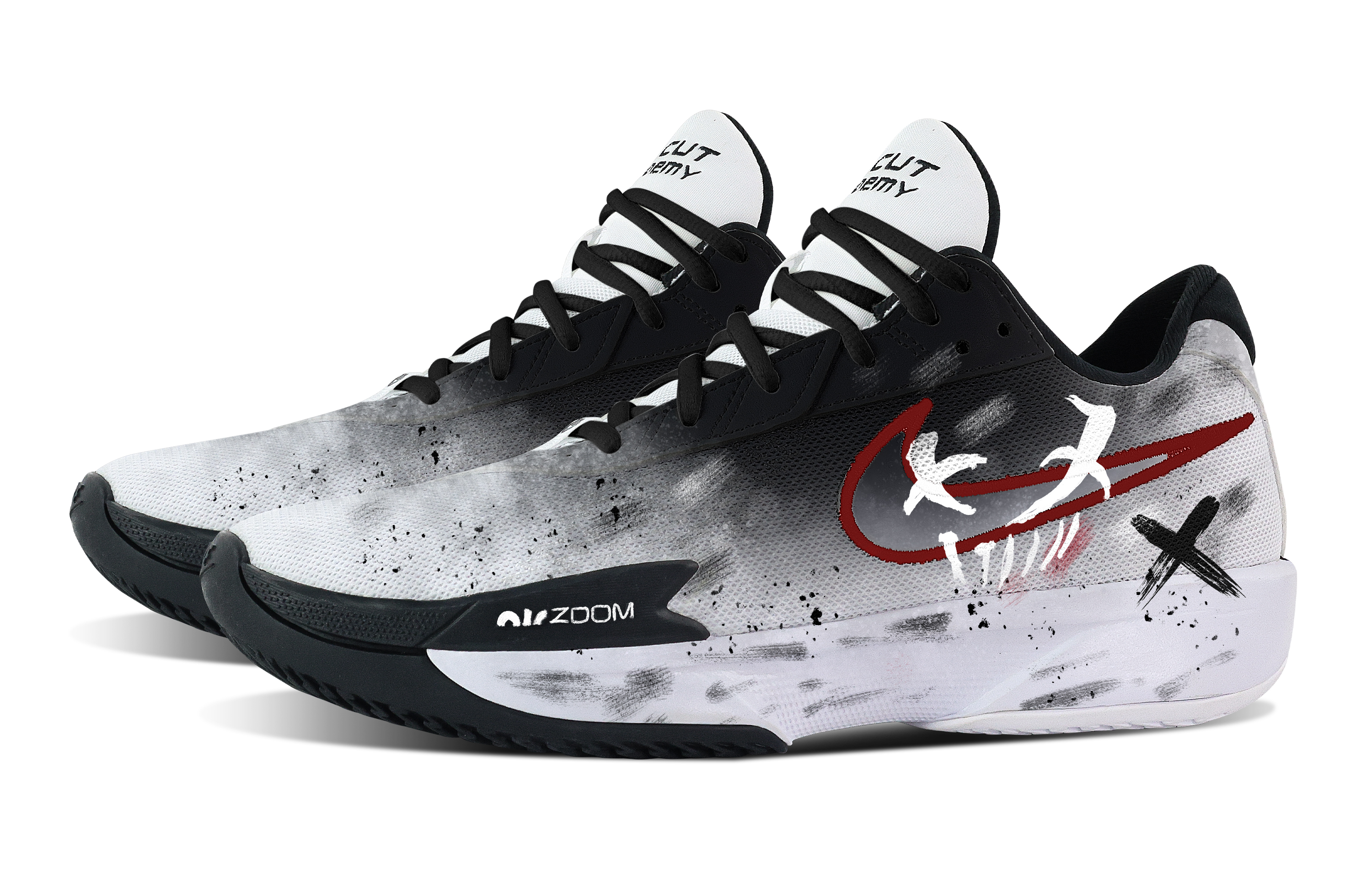 Nike Air Zoom G.T. Cut Academy Venom Blue Box Abrasion Resistant Low Top Basketball Shoes Men's Black купить в интернет-магазине Yoocart с быстрой доставкой по России.