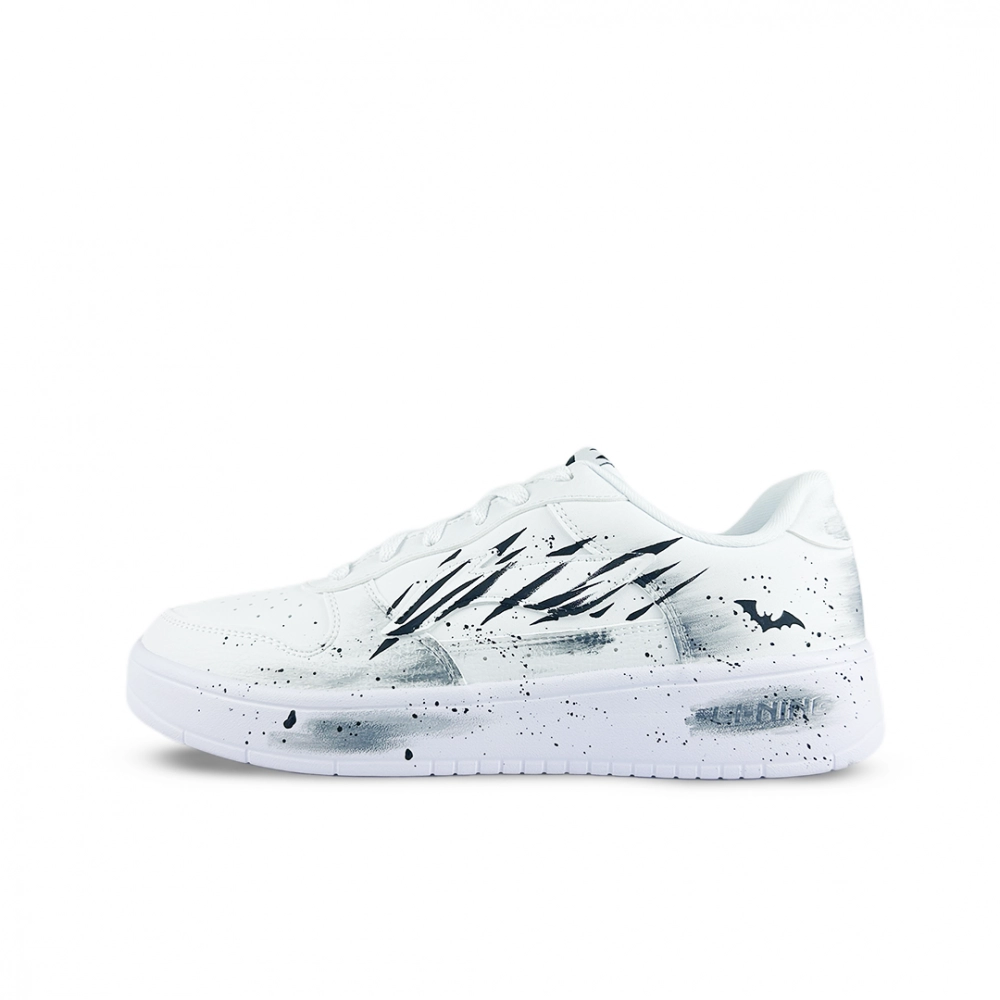 LiNing Pontoon Boats Abrasion Resistant Breathable Height Increasing Low top Skateboard Shoes Men's White