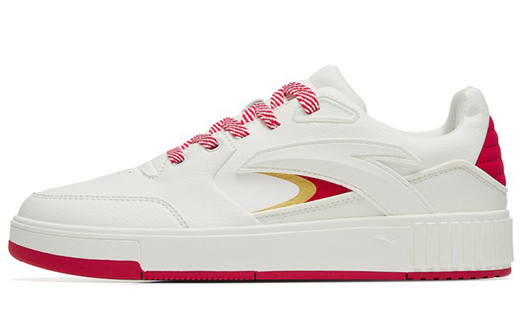 Anta 982 Low top Skateboard Shoes Men's White Red Gold