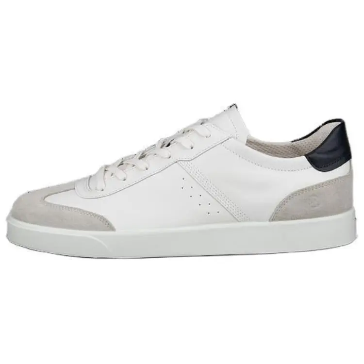 Ecco Low Top Skateboard Shoes Men's Gray White