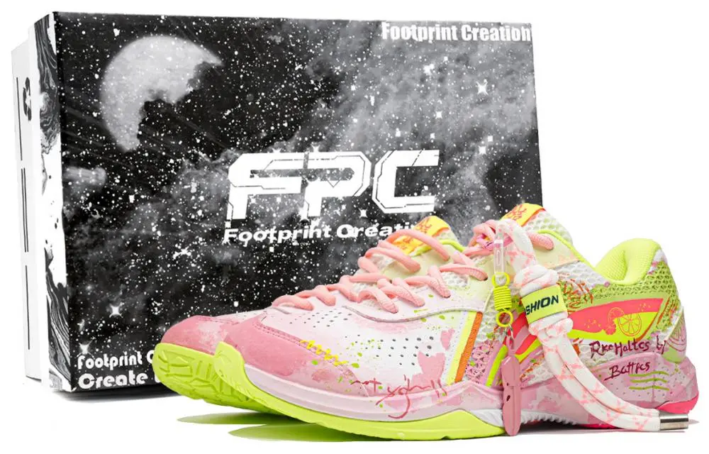 LiNing Thunder LITE Abrasion Resistant Coverage Support Low top Badminton Shoes Unisex Pink